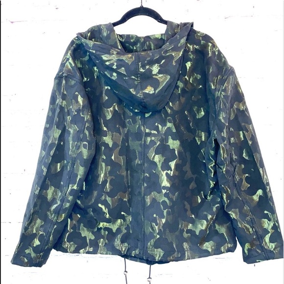 Lane Bryant CAMOUFLAGE COTTON BLEND HOODED LIGHTWEIGHT JACKET size 18/20 - Picture 2 of 10